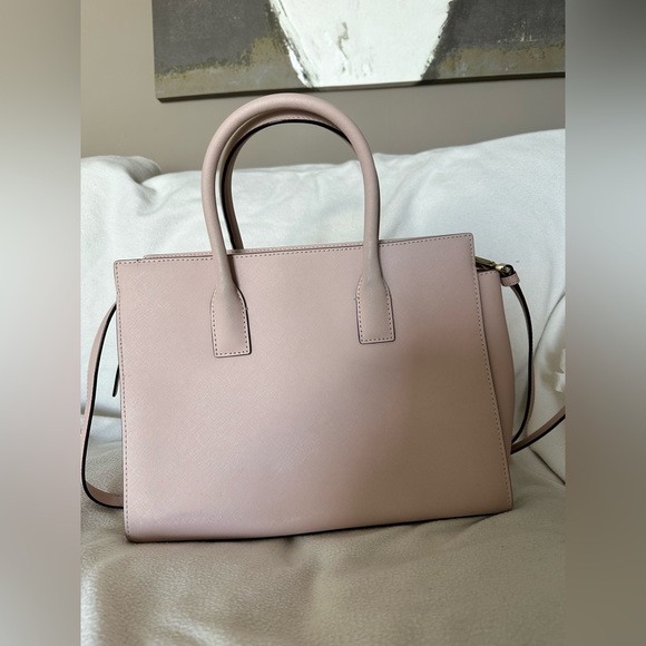 Kate Spade Leather Pink Handbag with crochet detail - Picture 3 of 6